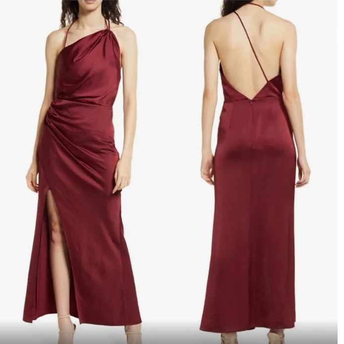 Nwot Significant Other Gracie One Shoulder Cocktail Maxi Dress. Size Us2.
